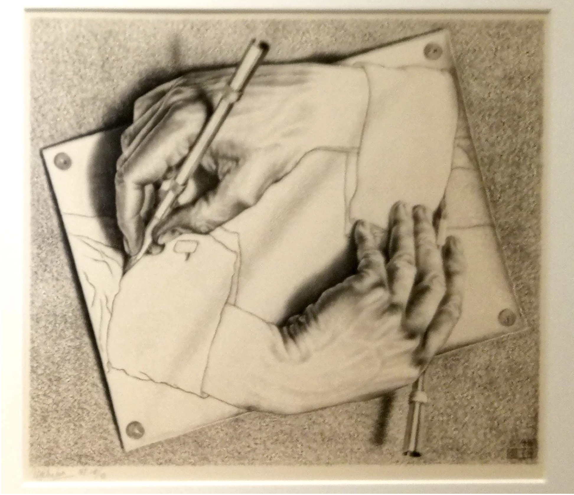 Lithograph figure for Drawing Hands